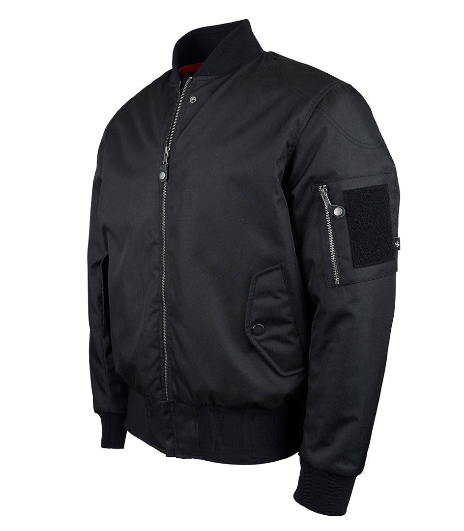 Spada Airforce MA1 CE Waterproof Bomber Textile Jacket Black FREE UK Delivery, FREE 365 Day Returns | Moto Central