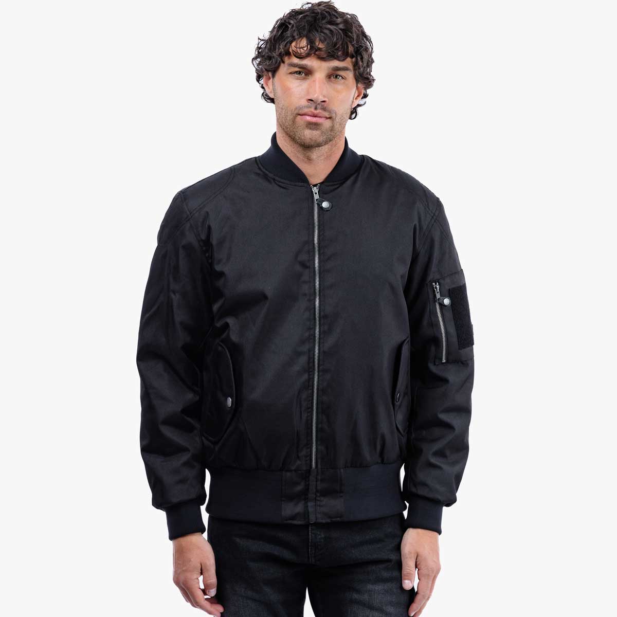 Spada Airforce MA1 CE Waterproof Bomber Textile Jacket Black FREE UK Delivery, FREE 365 Day Returns | Moto Central