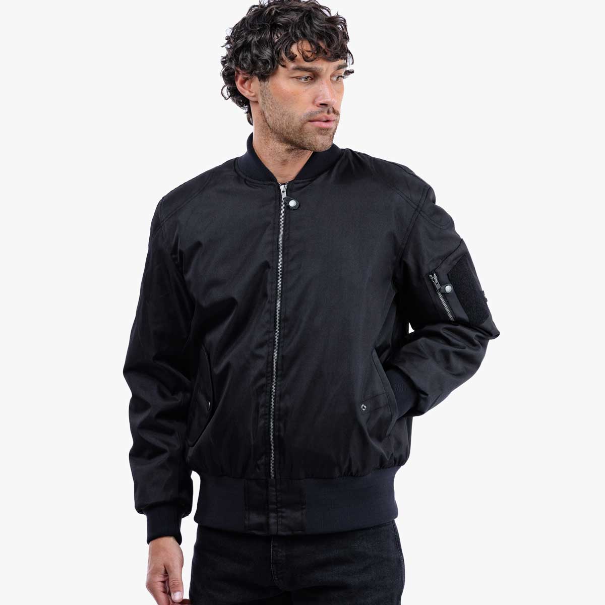 Spada Airforce MA1 CE Waterproof Bomber Textile Jacket Black FREE UK Delivery, FREE 365 Day Returns | Moto Central