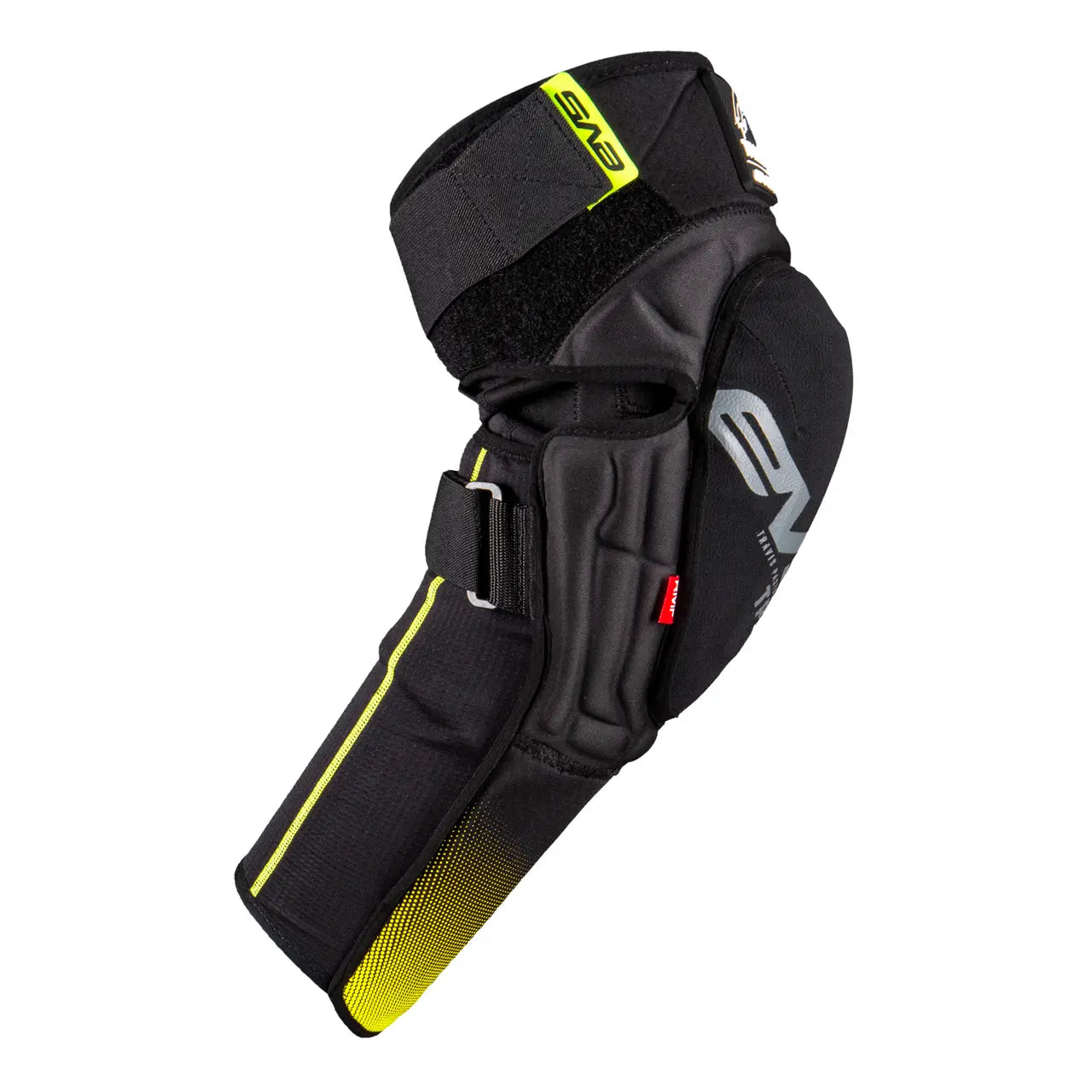 EVS TP199 Youth Knee Guards Black / Hi-Viz Yellow - FREE UK Shipping, FREE 365 Day Returns | Moto Central