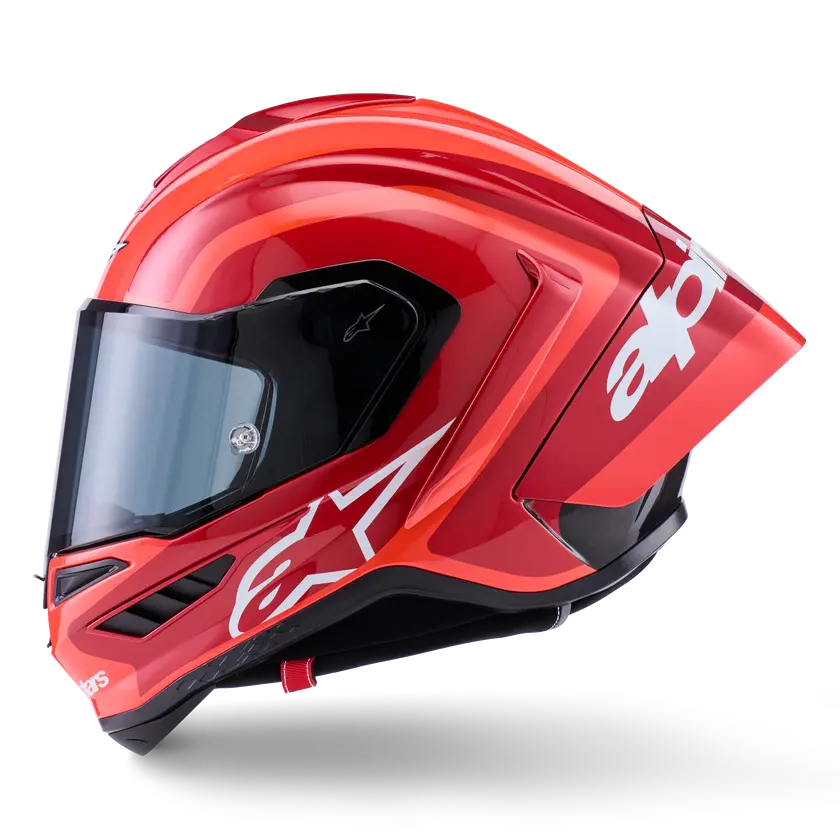 Alpinestars Supertech R10 Arius ECE 06 Gloss Black / White / Double Red FREE UK Delivery, FREE 365 Day Returns | Moto Central