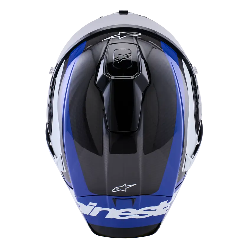 Alpinestars Supertech R10 Arius ECE 06 Gloss Black / White / Blue FREE UK Delivery, FREE 365 Day Returns | Moto Central