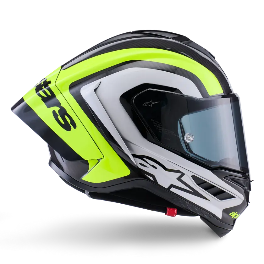 Alpinestars Supertech R10 Arius ECE 06 Gloss Black / Silver / Fluo Yellow FREE UK Delivery, FREE 365 Day Returns | Moto Central