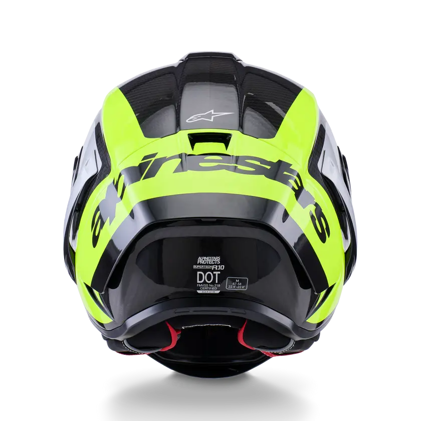 Alpinestars Supertech R10 Arius ECE 06 Gloss Black / Silver / Fluo Yellow FREE UK Delivery, FREE 365 Day Returns | Moto Central