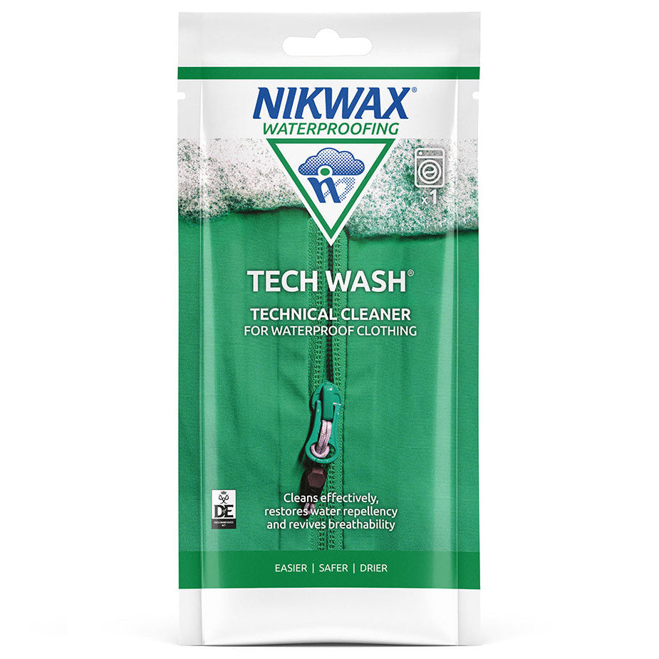 Nikwax Tech Wash Pouch Single - care product bottle view