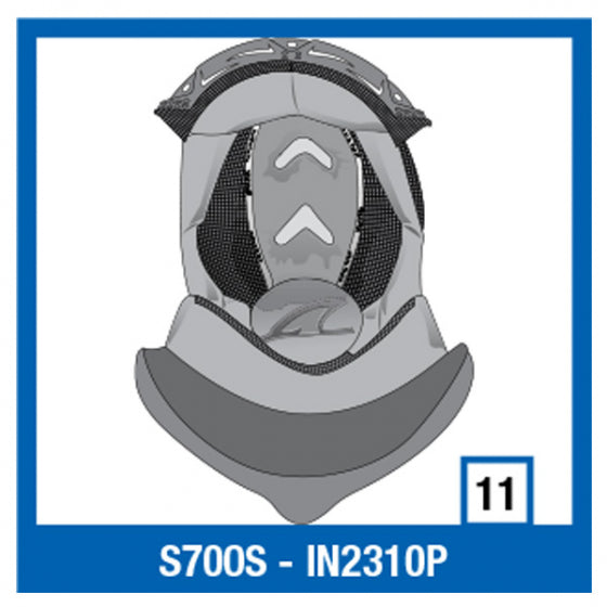Shark Top Liner Titanium For S900 Helmets