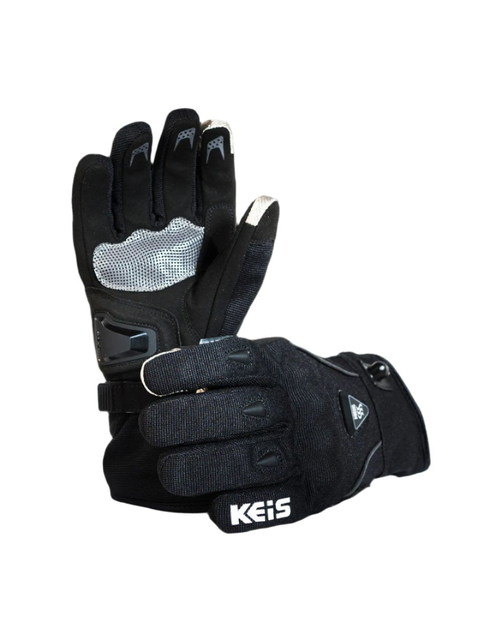 Keis G701S Shorty Bonded-Textile Heated Gloves - stacked pair view
