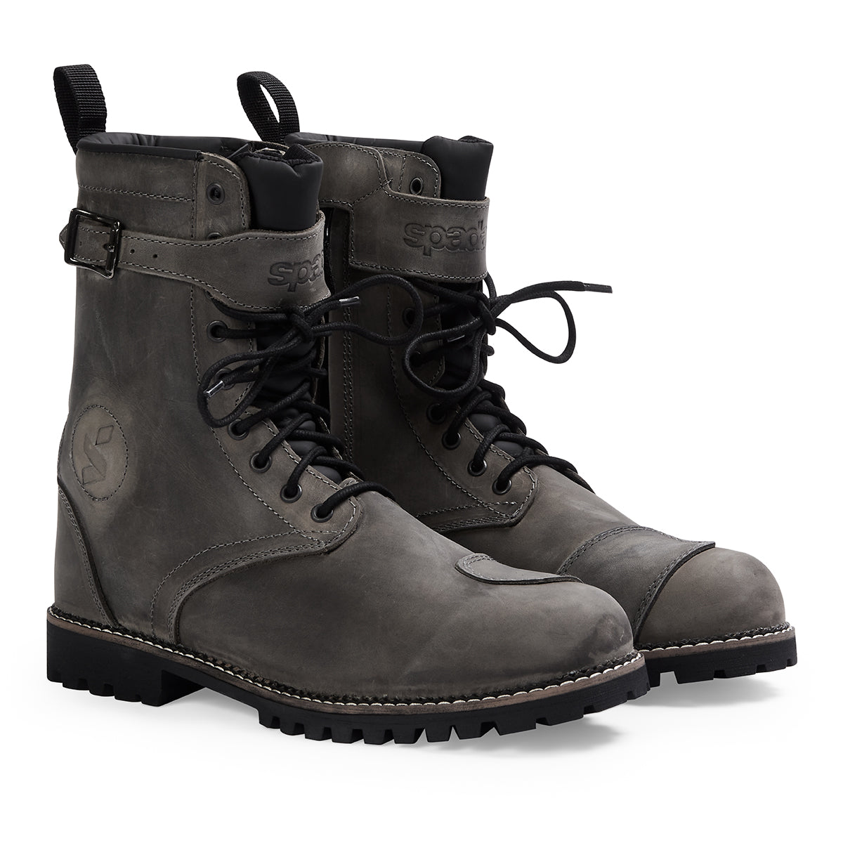 Spada Pilgrim Grande Waterproof CE Boots Distressed Grey FREE UK Delivery, FREE 365 Day Returns | Moto Central