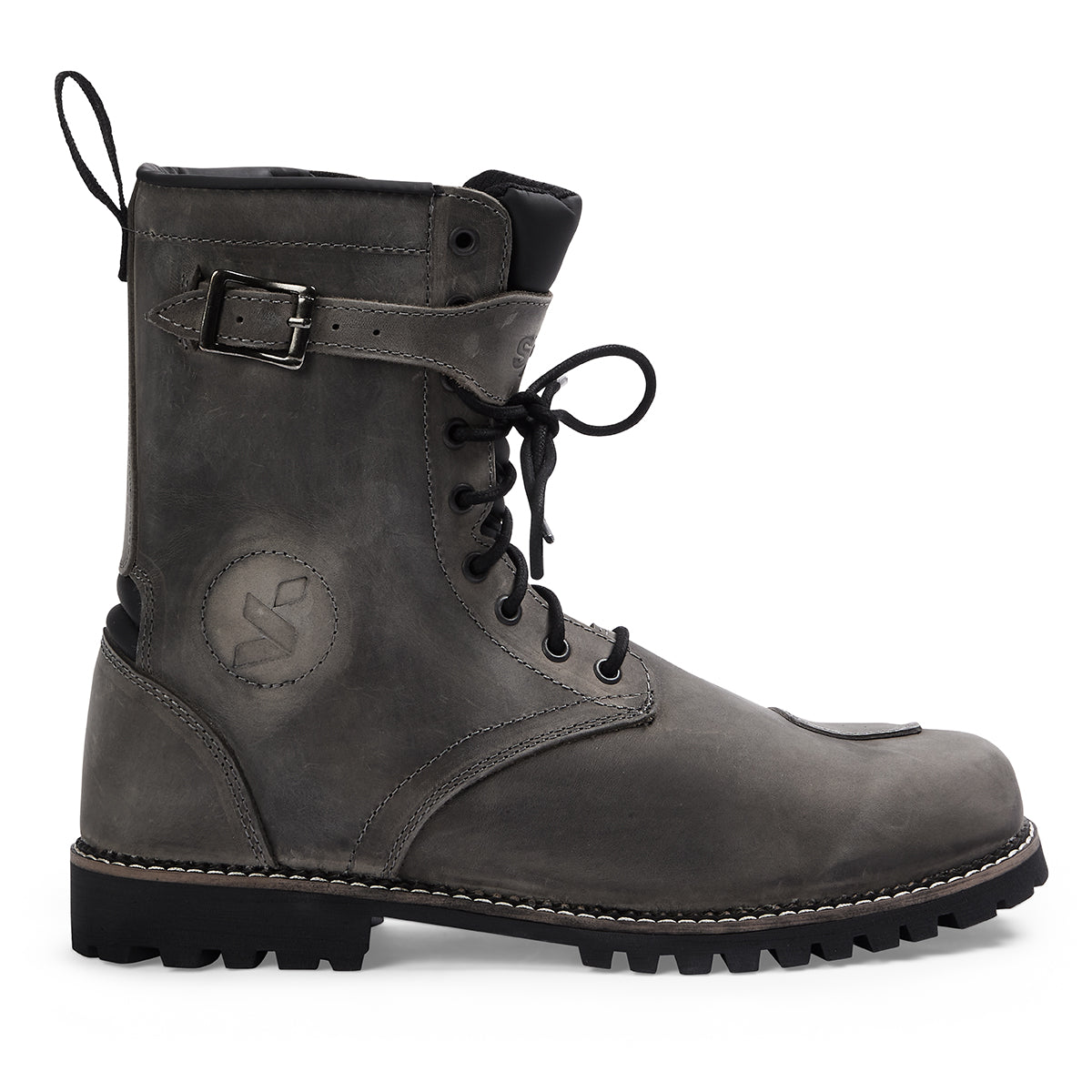 Spada Pilgrim Grande Waterproof CE Boots Distressed Grey FREE UK Delivery, FREE 365 Day Returns | Moto Central
