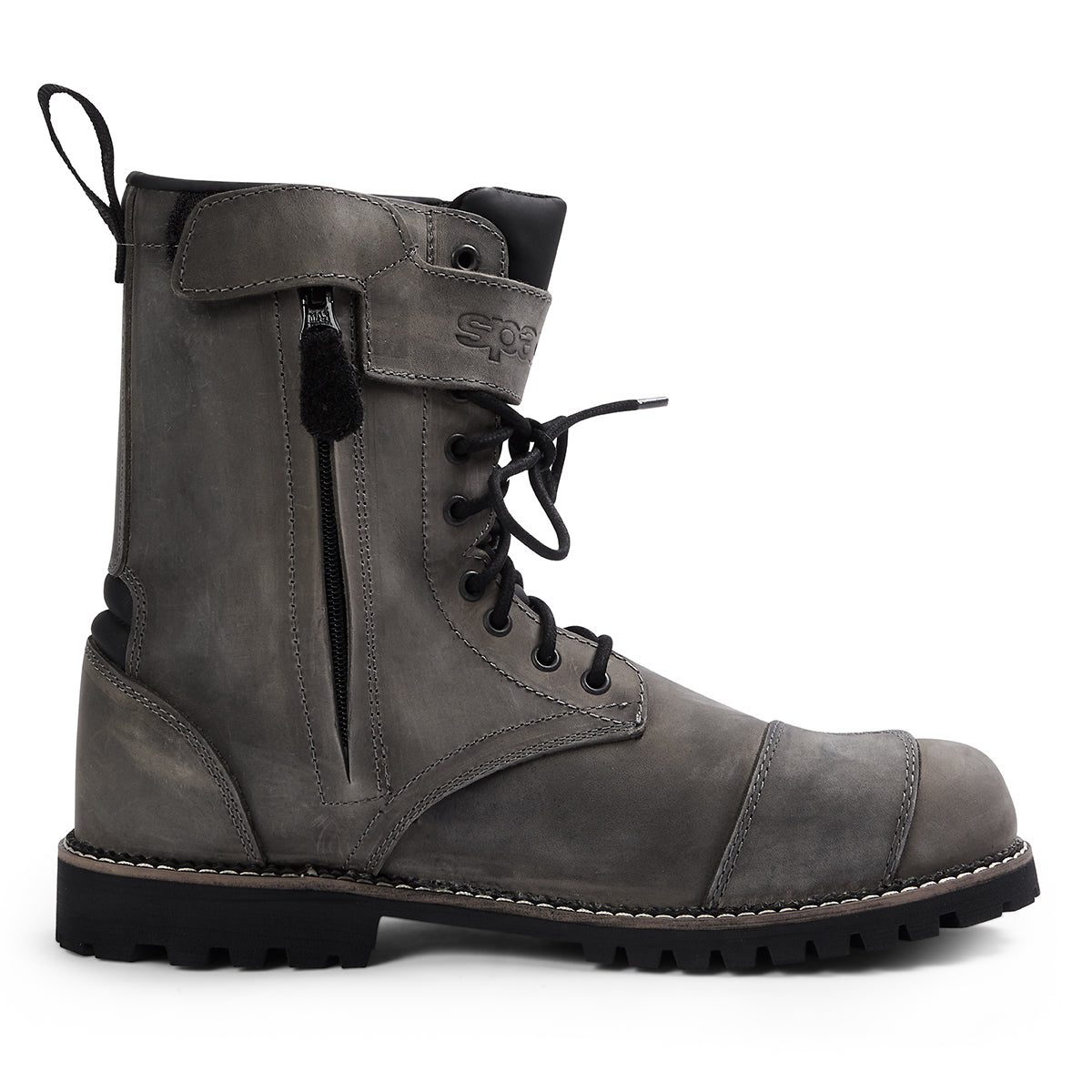 Spada Pilgrim Grande Waterproof CE Boots Distressed Grey FREE UK Delivery, FREE 365 Day Returns | Moto Central