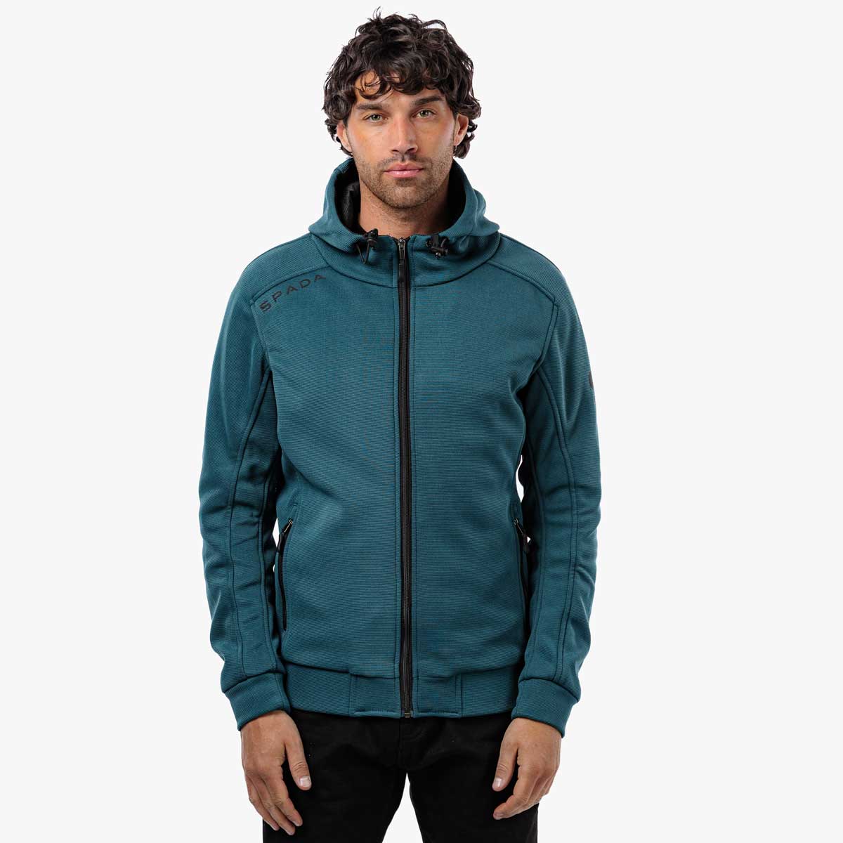 Spada Blade Zip CE Hoodie Coral Blue FREE UK Delivery, FREE 365 Day Returns | Moto Central