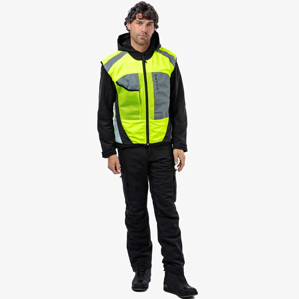 Spada Spark Hi-Vis Vest Yellow FREE UK Delivery, FREE 365 Day Returns | Moto Central