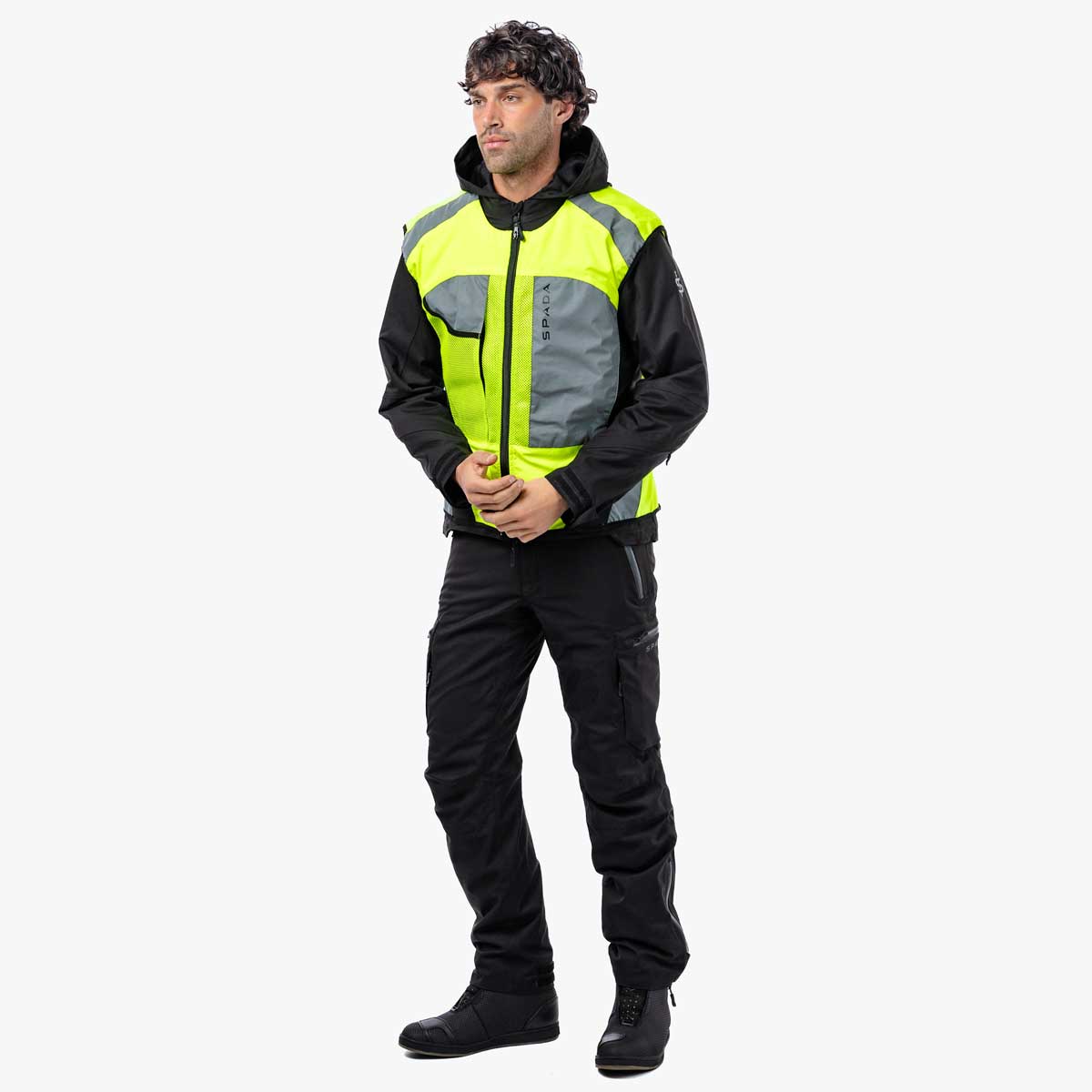 Spada Spark Hi-Vis Vest Yellow FREE UK Delivery, FREE 365 Day Returns | Moto Central