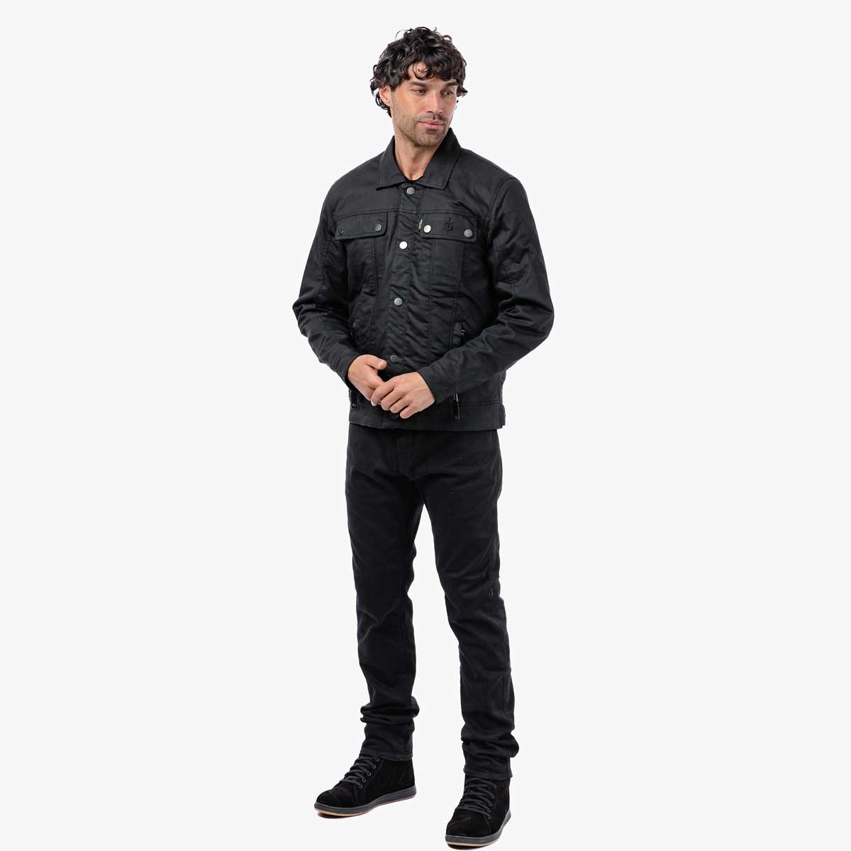 Spada Temper Trucker CE Textile Jacket Black / Tan FREE UK Delivery, FREE 365 Day Returns | Moto Central