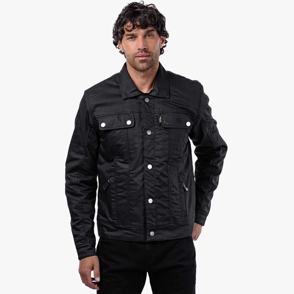 Spada Temper Trucker CE Textile Jacket Black / Tan FREE UK Delivery, FREE 365 Day Returns | Moto Central