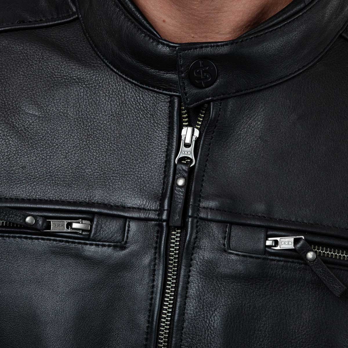 Spada Hanzo CE Leather Jacket Black / Ivory FREE UK Delivery, FREE 365 Day Returns | Moto Central