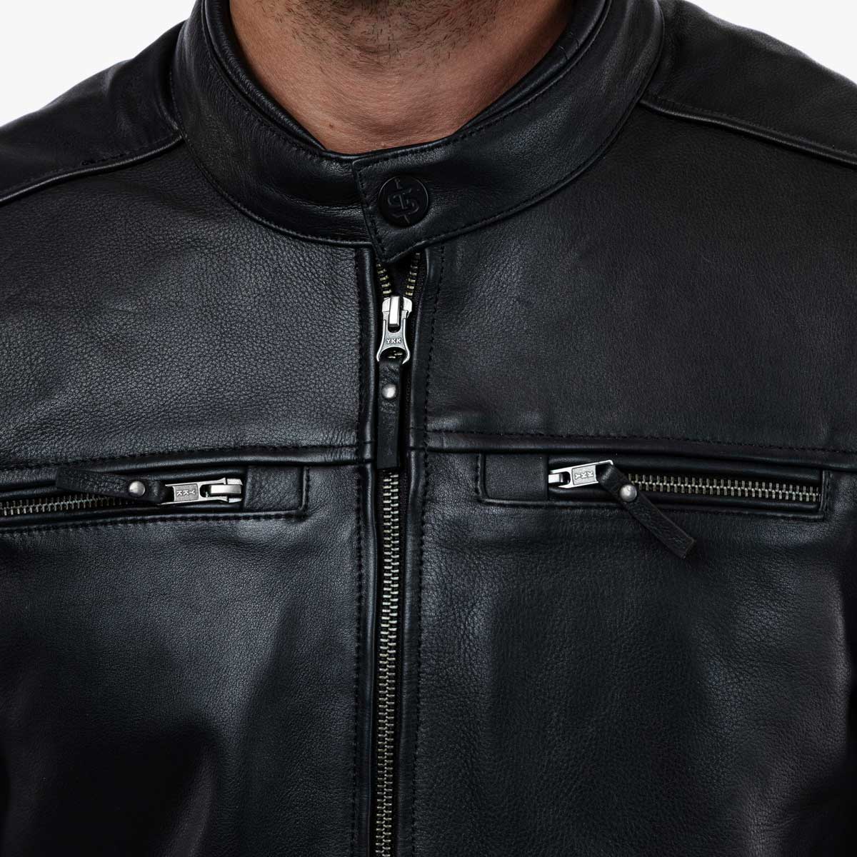 Spada Hanzo CE Leather Jacket Black / Ivory FREE UK Delivery, FREE 365 Day Returns | Moto Central