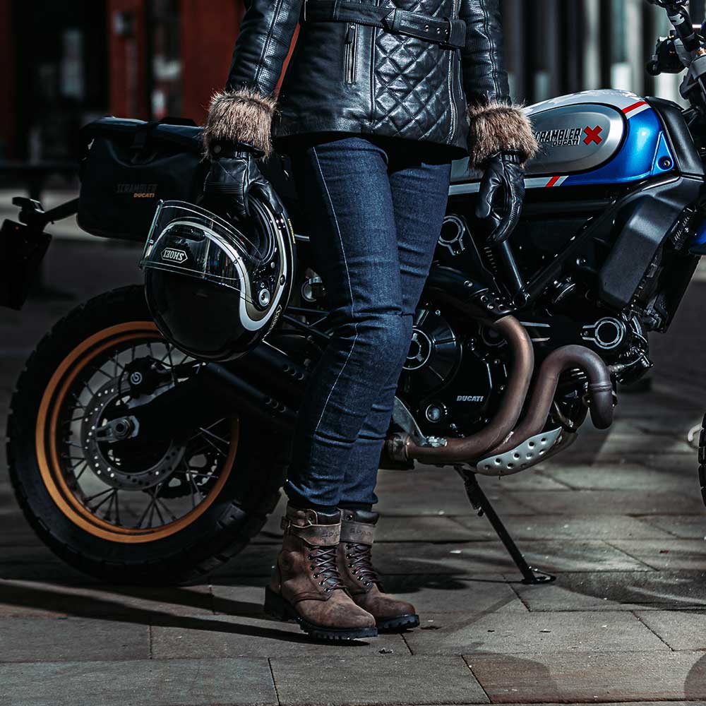 Spada Piston CE Ladies Boots Brown FREE UK Delivery, FREE 365 Day Returns | Moto Central