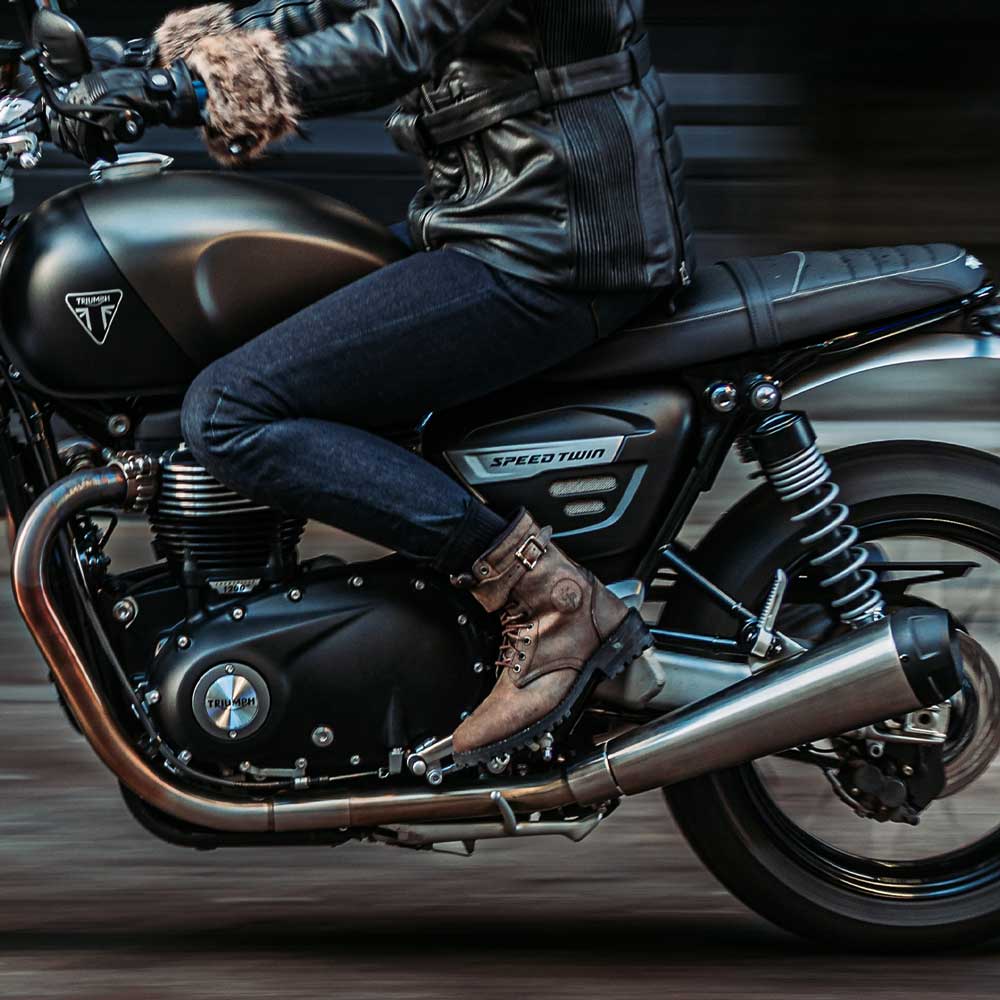 Spada Piston CE Ladies Boots Brown FREE UK Delivery, FREE 365 Day Returns | Moto Central