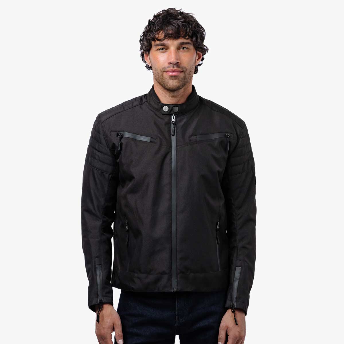 Spada Cafe Flux CE Textile Jacket Black FREE UK Delivery, FREE 365 Day Returns | Moto Central
