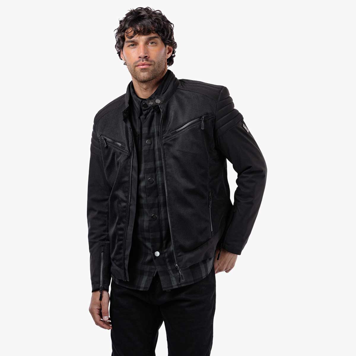 Spada Cafe Air CE Textile Jacket Black FREE UK Delivery, FREE 365 Day Returns | Moto Central