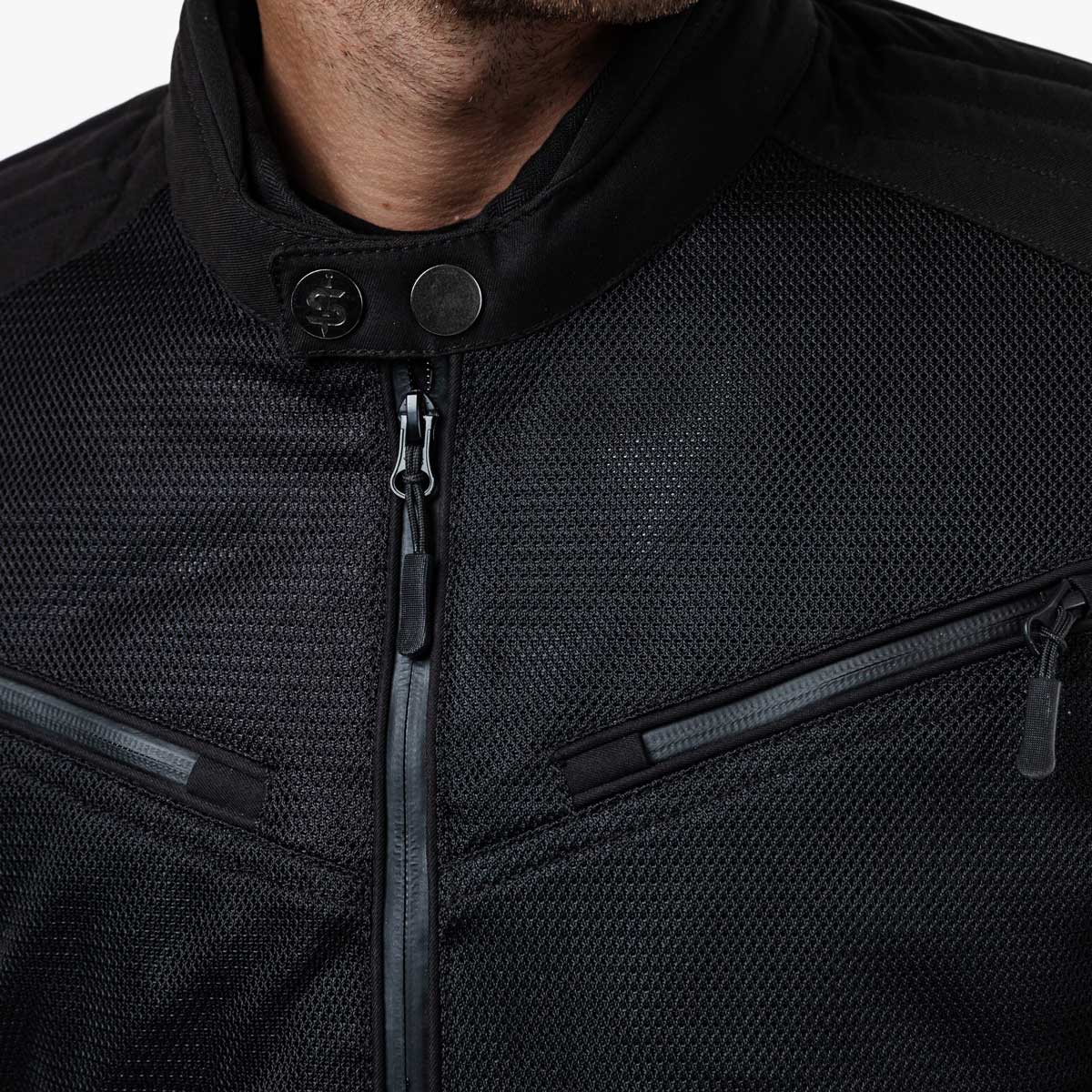 Spada Cafe Air CE Textile Jacket Black FREE UK Delivery, FREE 365 Day Returns | Moto Central
