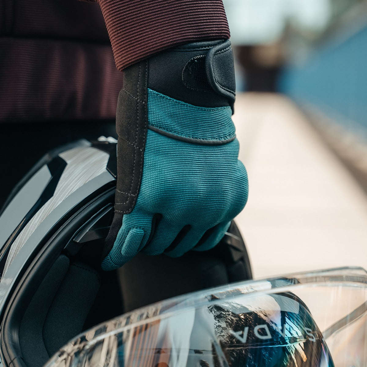 Spada Blade CE Textile Gloves Coral Blue FREE UK Delivery, FREE 365 Day Returns | Moto Central