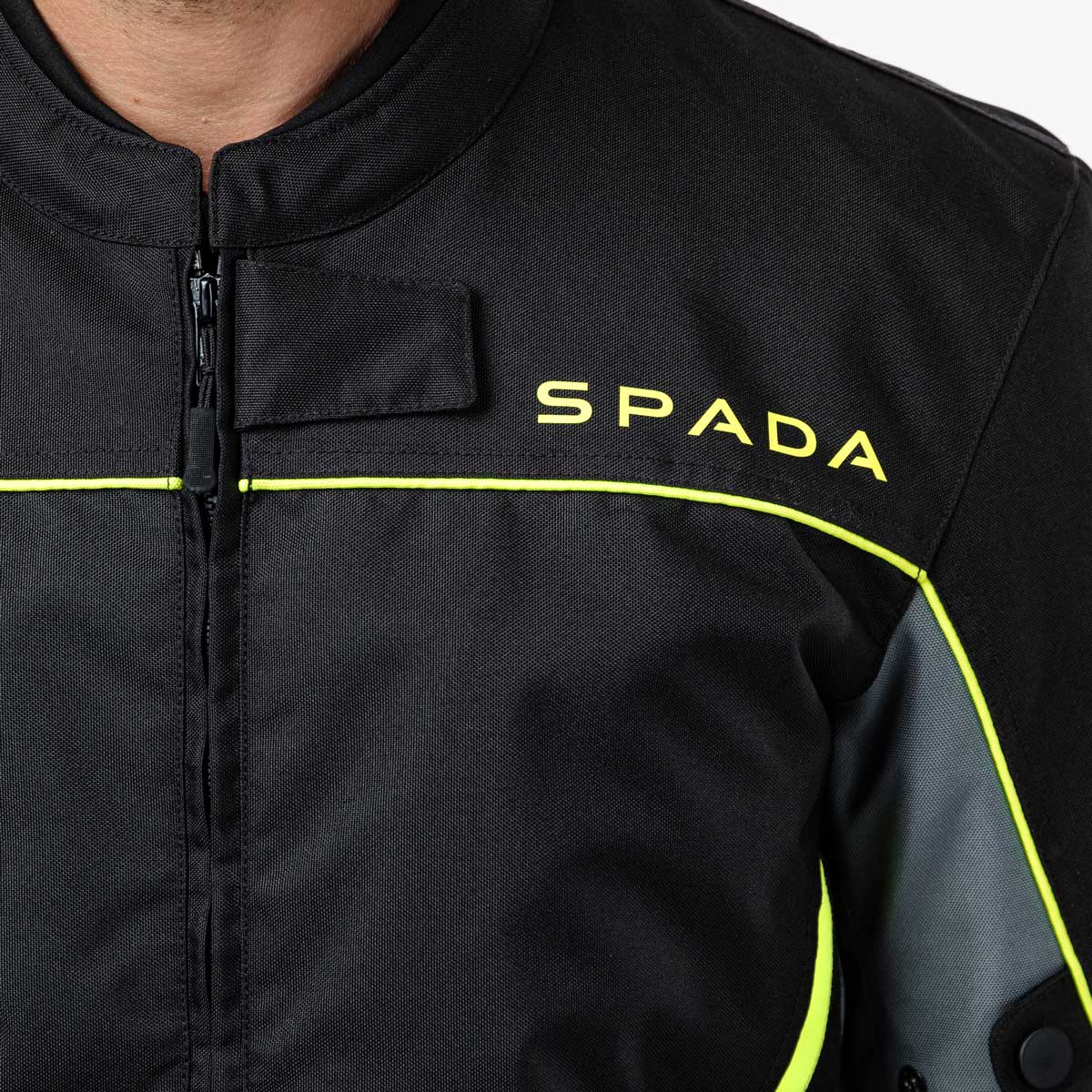 Spada Pace Rev.2 CE Waterproof Textile Jacket Black / Grey / Fluo FREE UK Delivery, FREE 365 Day Returns | Moto Central