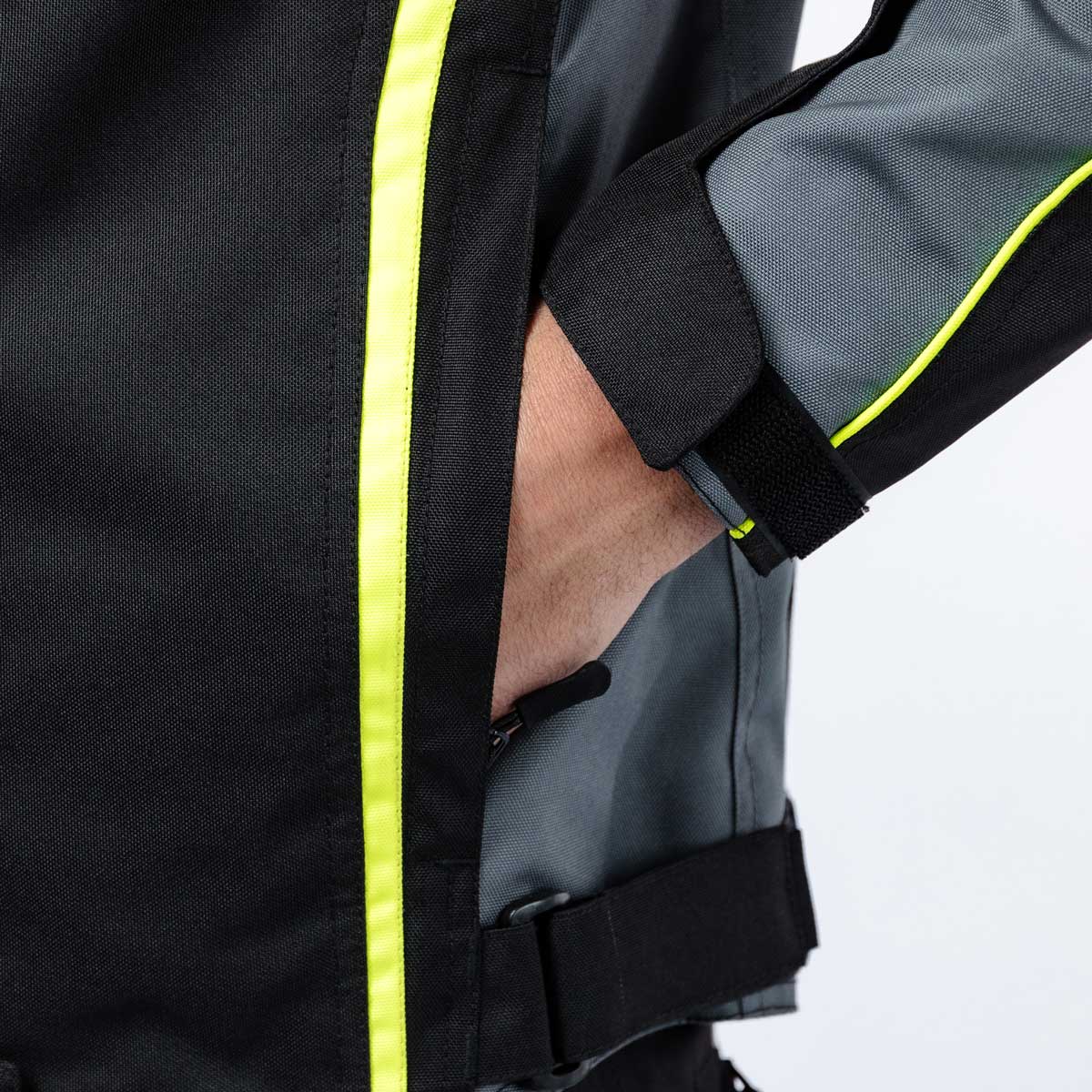 Spada Pace Rev.2 CE Waterproof Textile Jacket Black / Grey / Fluo FREE UK Delivery, FREE 365 Day Returns | Moto Central