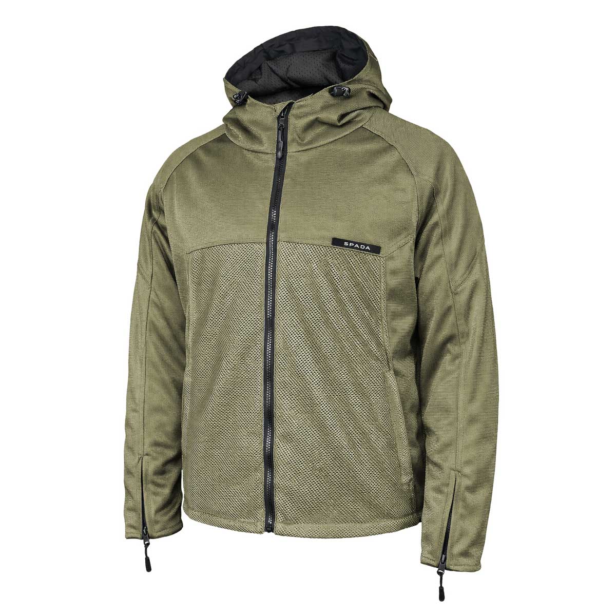 Spada Hooded Air CE Textile Jacket Olive Green FREE UK Delivery, FREE 365 Day Returns | Moto Central