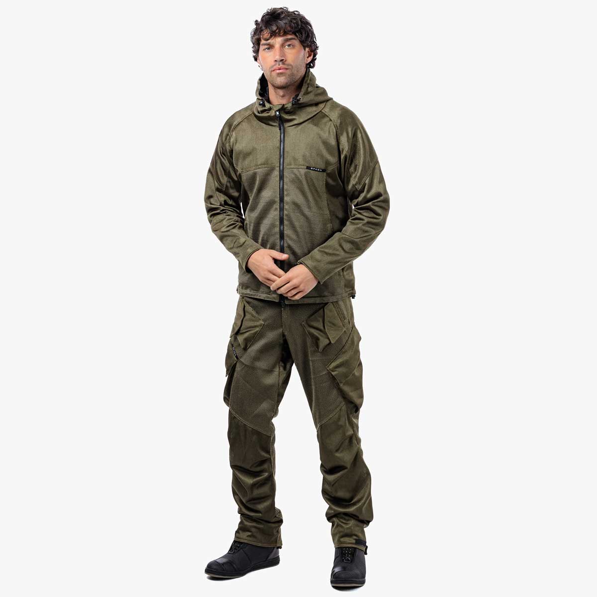 Spada Hooded Air CE Textile Jacket Olive Green FREE UK Delivery, FREE 365 Day Returns | Moto Central