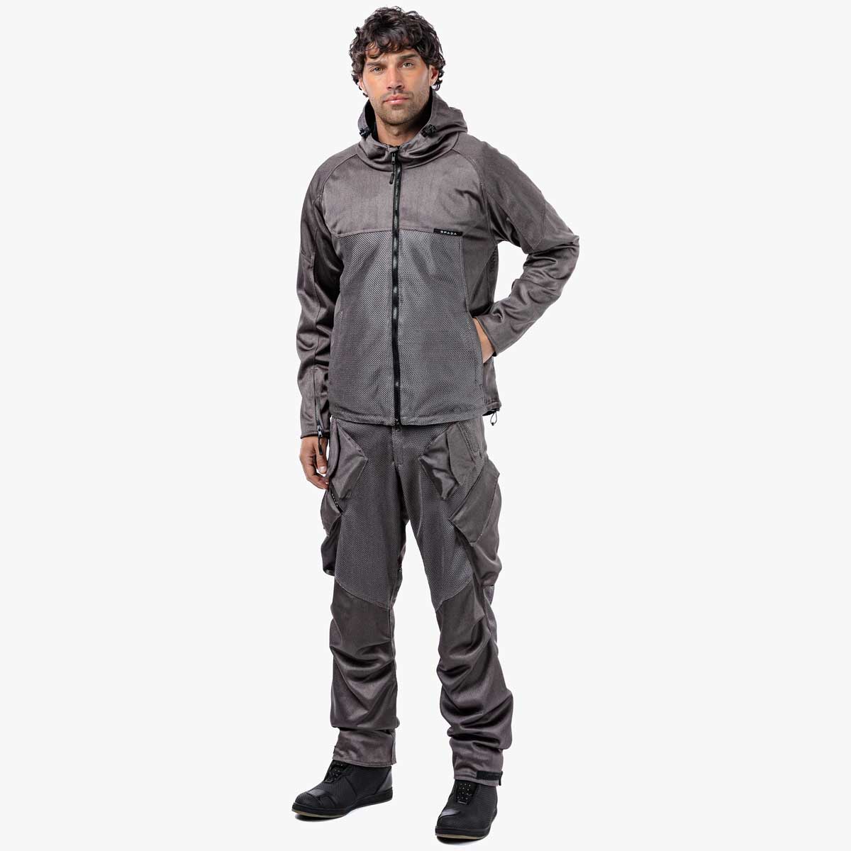 Spada Hooded Air CE Textile Jacket Ultimate Grey FREE UK Delivery, FREE 365 Day Returns | Moto Central