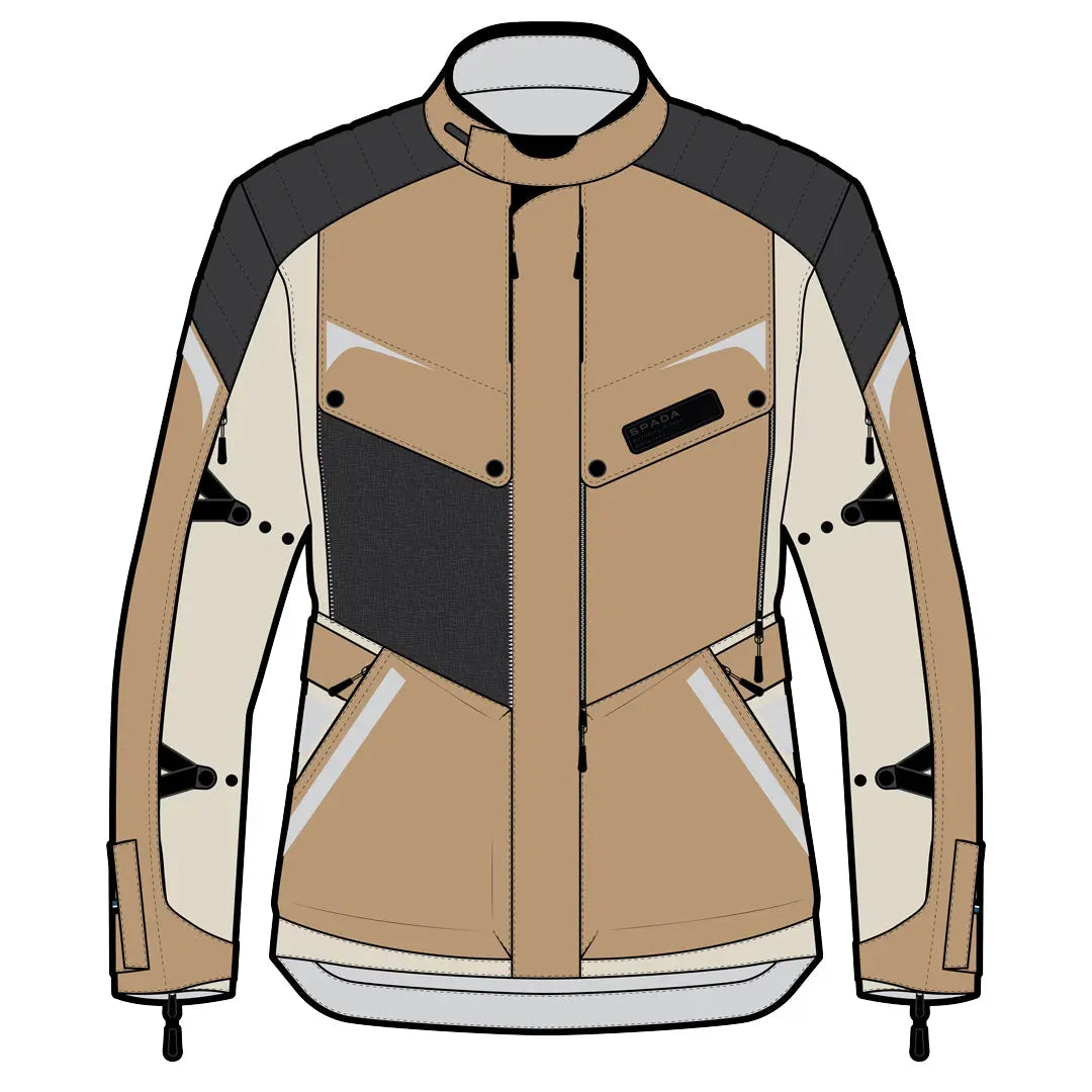Spada Vanguard CE Waterproof Textile Jacket Desert Sand FREE UK Delivery, FREE 365 Day Returns | Moto Central