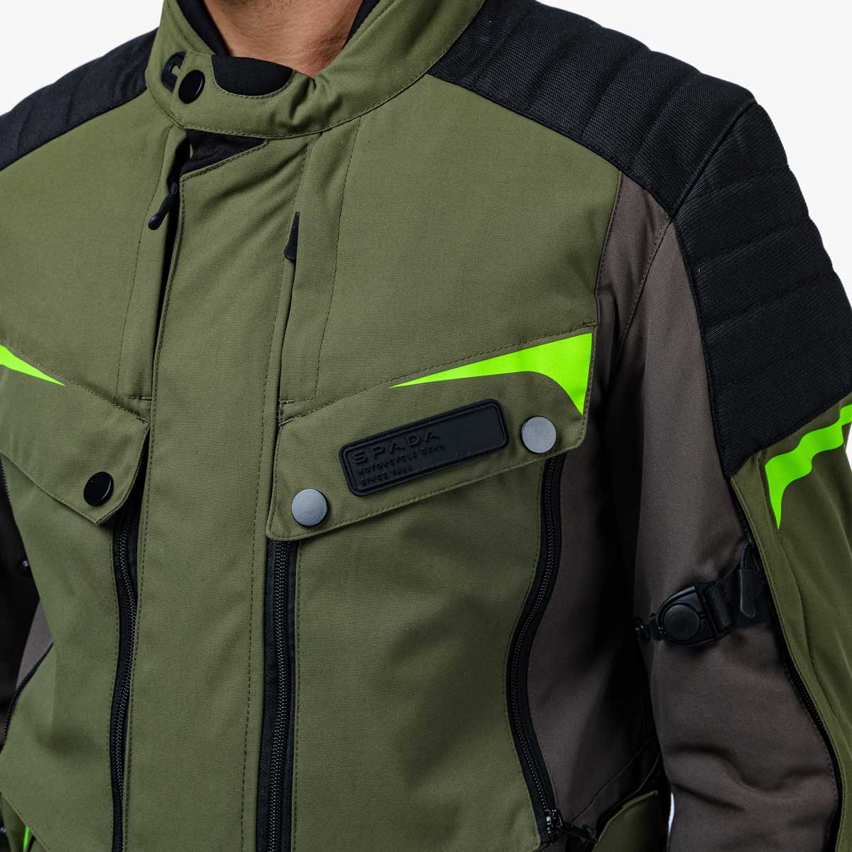 Spada Vanguard CE Waterproof Textile Jacket Forest Green FREE UK Delivery, FREE 365 Day Returns | Moto Central