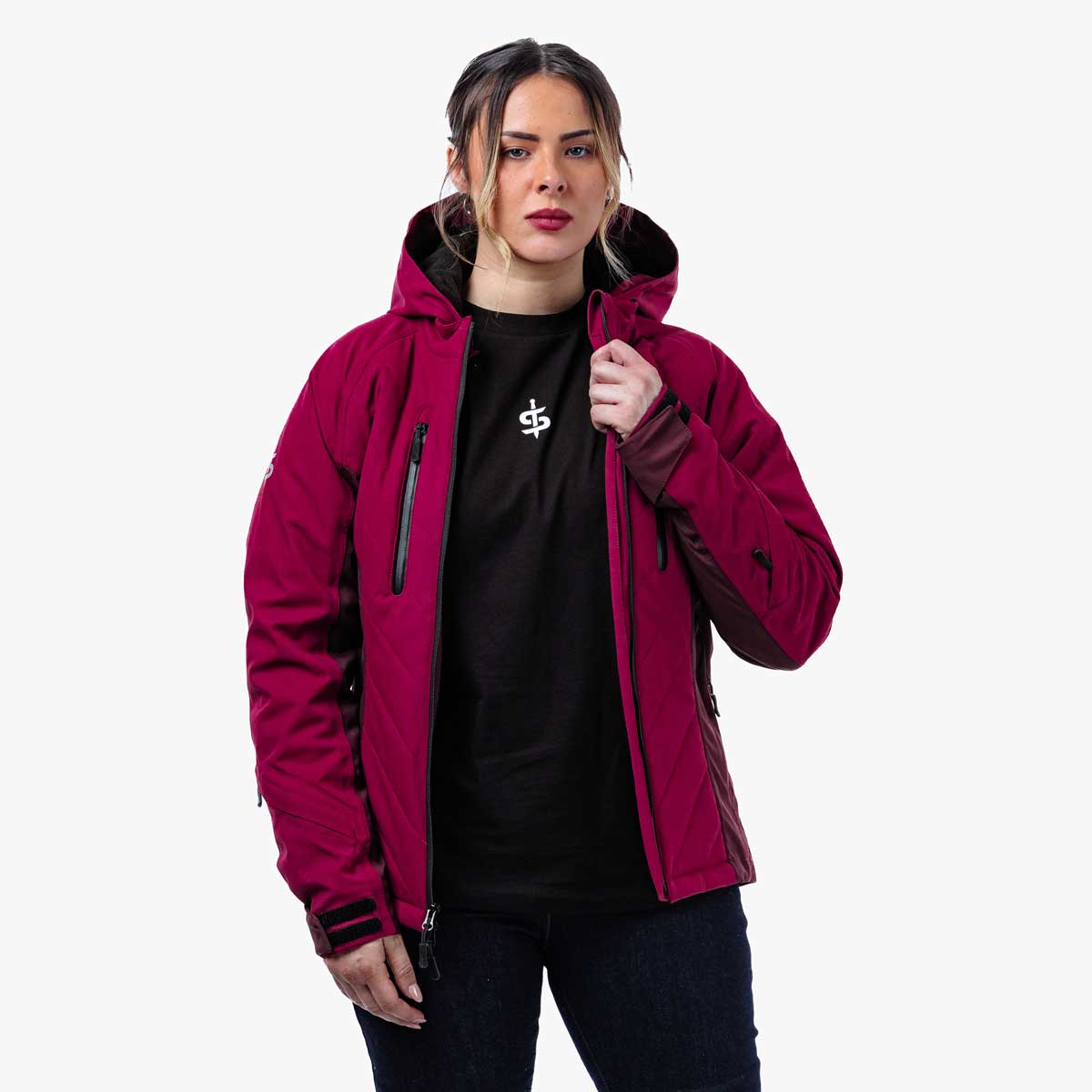 Spada Bella CE Waterproof Ladies Quilted Textile Jacket Port Red FREE UK Delivery, FREE 365 Day Returns | Moto Central
