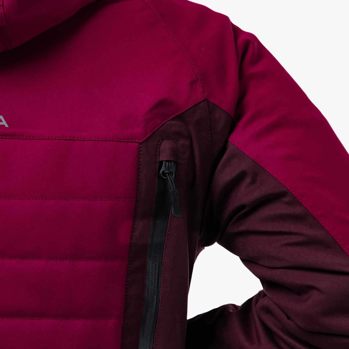 Spada Bella CE Waterproof Ladies Quilted Textile Jacket Port Red