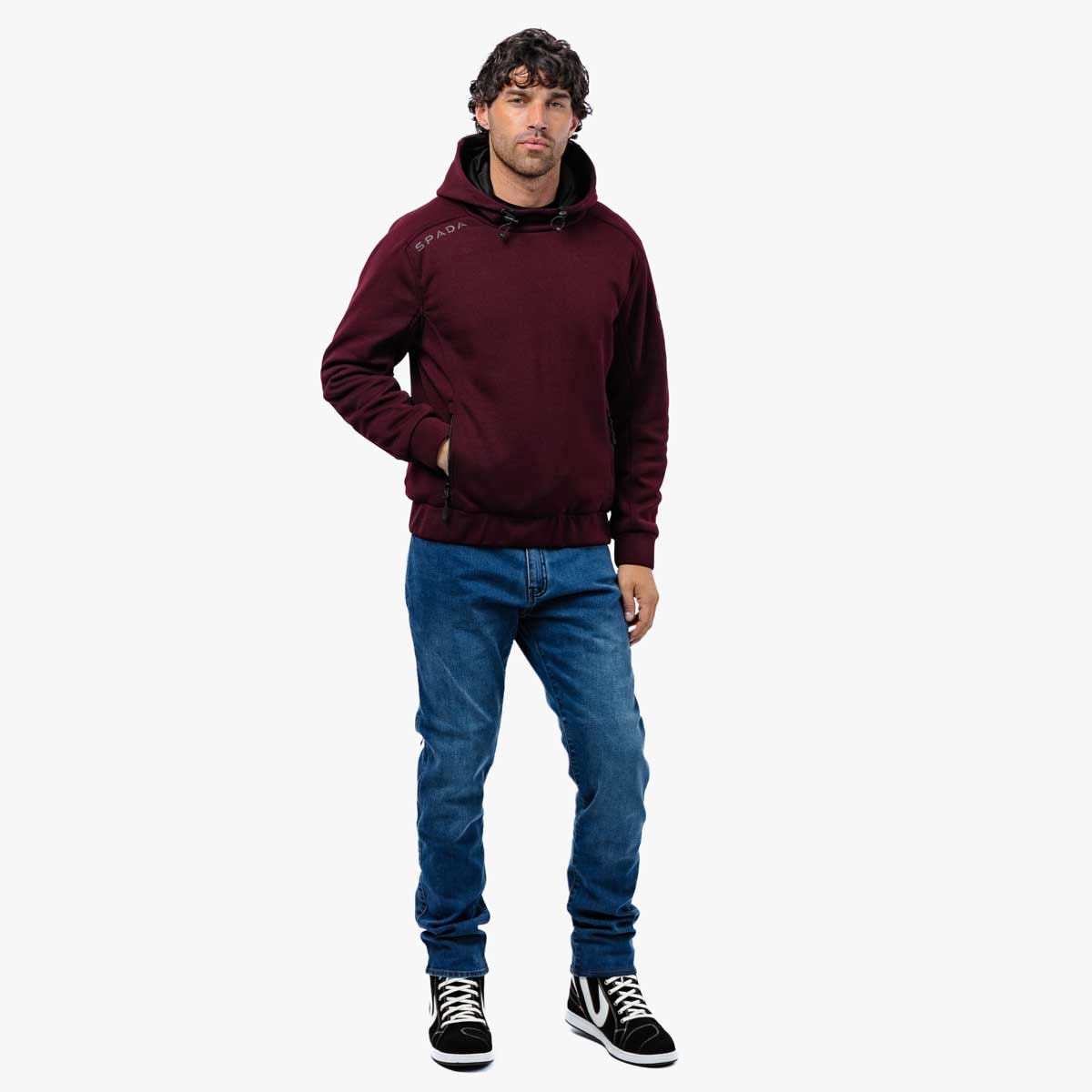 Spada Blade CE Hoodie Port Red FREE UK Delivery, FREE 365 Day Returns | Moto Central