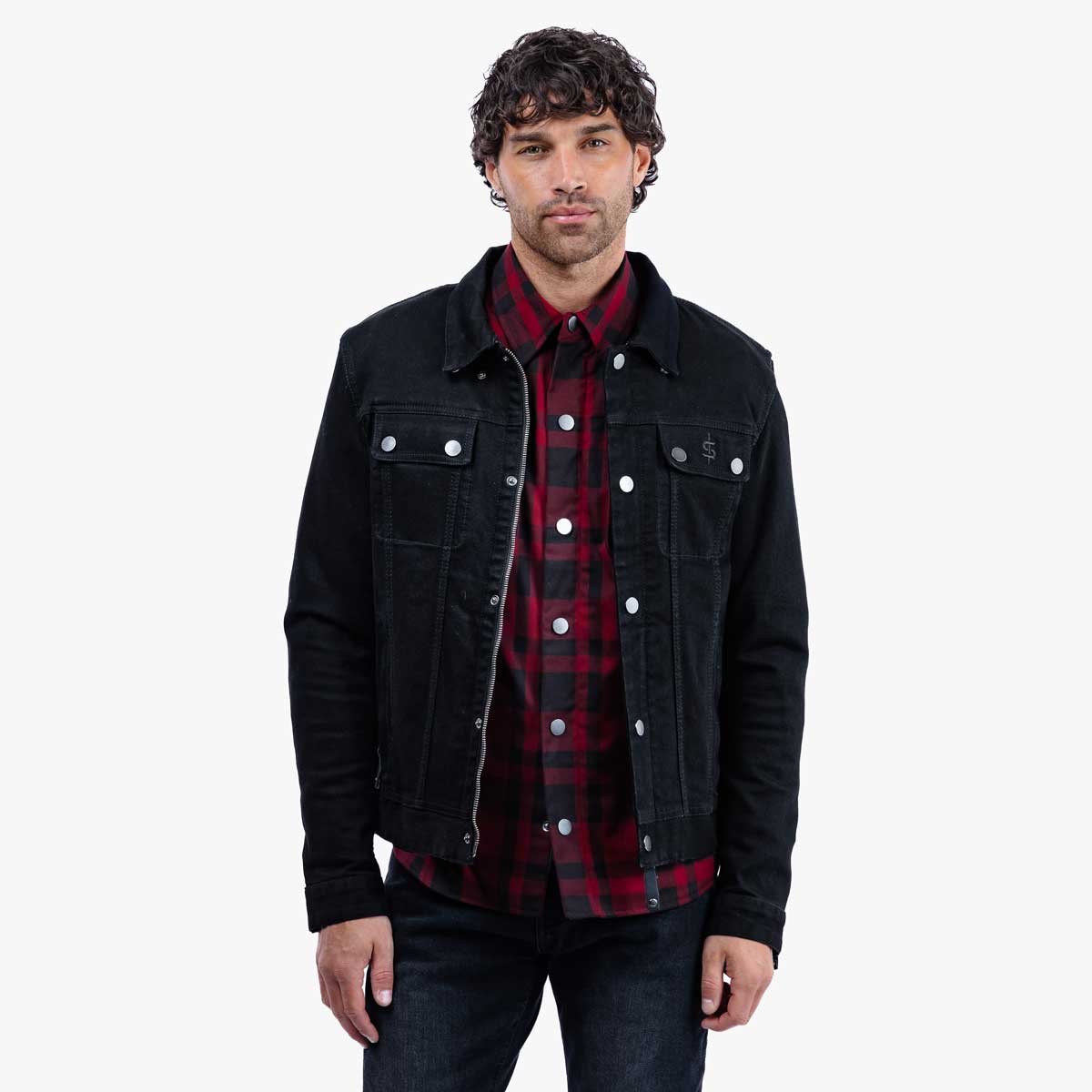 Spada Tura Trucker CE Denim Jacket Solid Black FREE UK Delivery, FREE 365 Day Returns | Moto Central