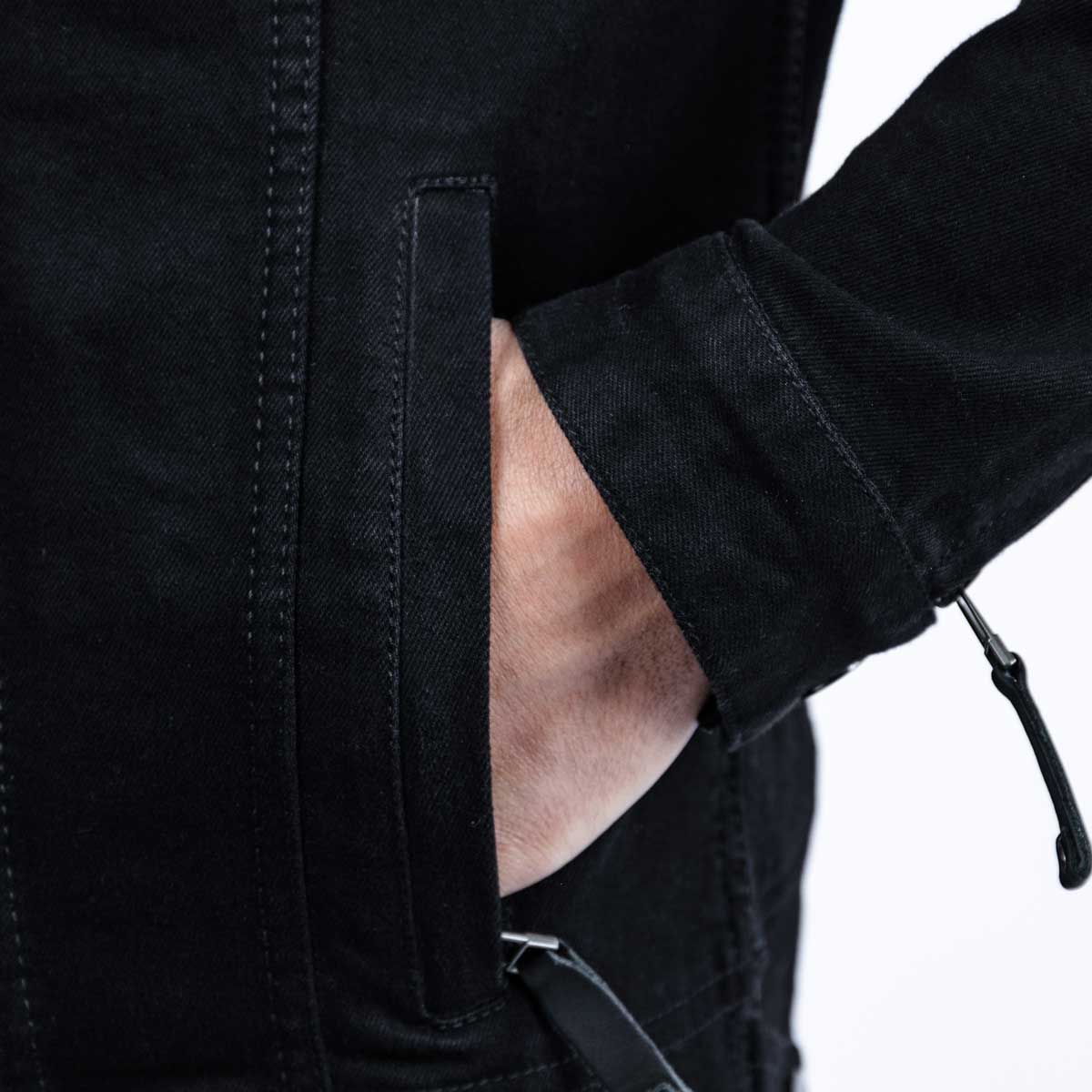 Spada Tura Trucker CE Denim Jacket Solid Black FREE UK Delivery, FREE 365 Day Returns | Moto Central