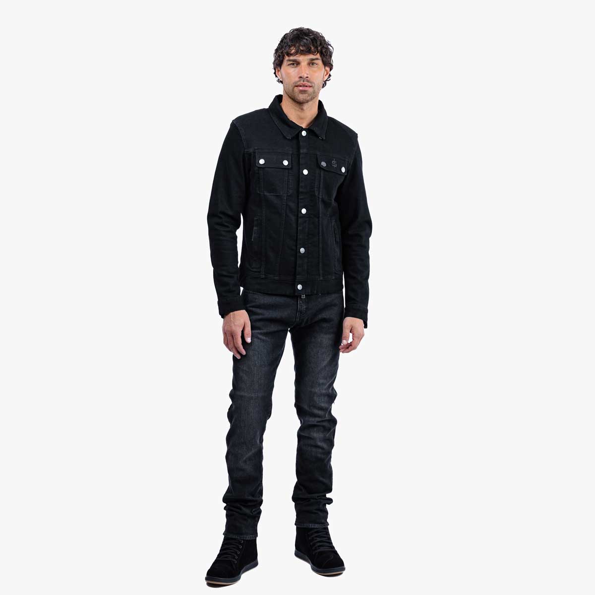 Spada Tura Trucker CE Denim Jacket Solid Black FREE UK Delivery, FREE 365 Day Returns | Moto Central