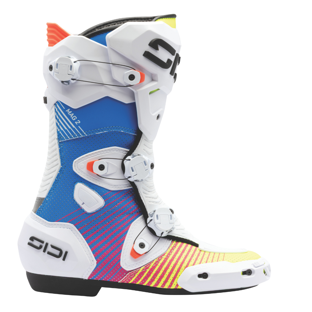 Sidi Mag 2 Air CE Boots LE Alvaro Bautista White FREE UK Delivery, FREE 365 Day Returns | Moto Central