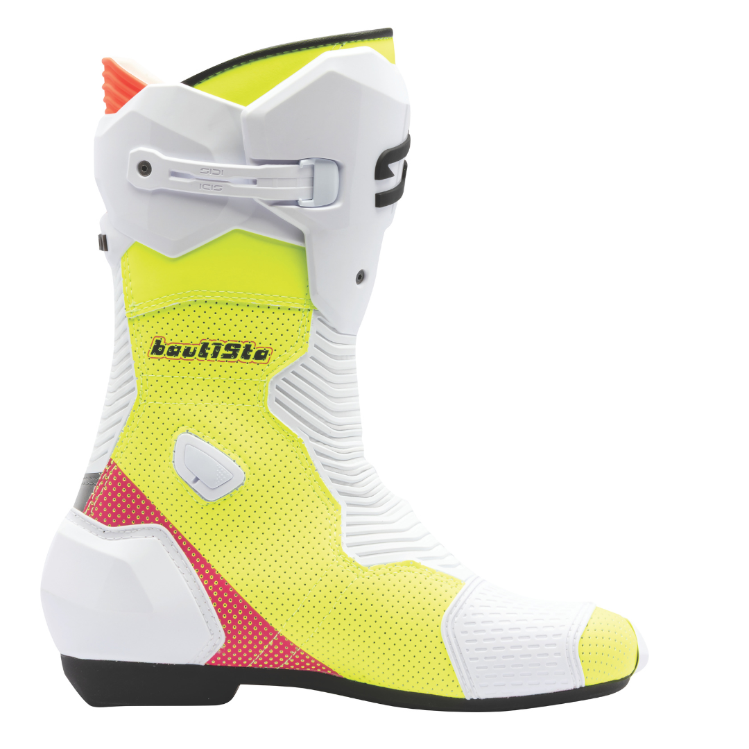 Sidi Mag 2 Air CE Boots LE Alvaro Bautista White FREE UK Delivery, FREE 365 Day Returns | Moto Central
