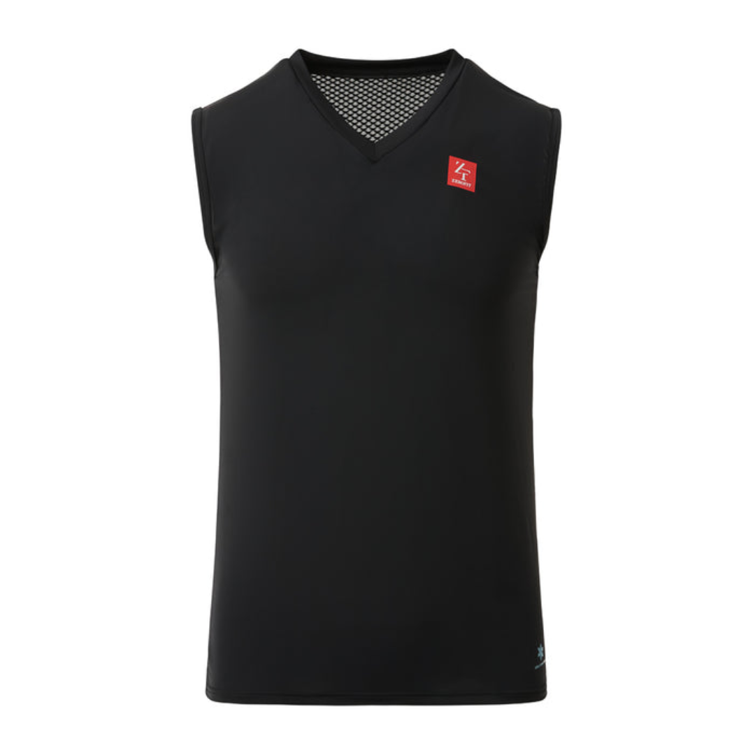ZeroFit IceSkin V-Neck Base Layer Vest Black FREE UK Delivery, FREE 365 Day Returns | Moto Central