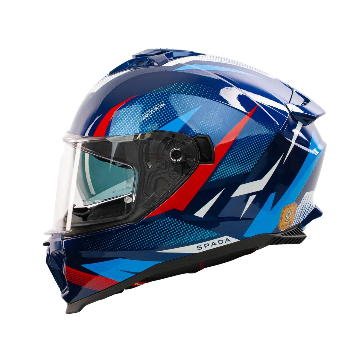Spada SP18 Vertex Blue / Red / White FREE UK Delivery, FREE 365 Day Returns | Moto Central