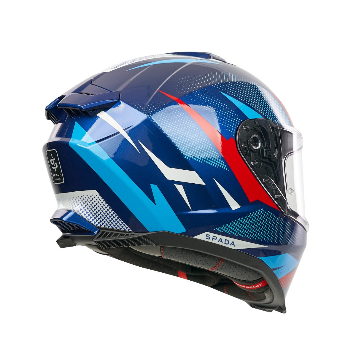 Spada SP18 Vertex Blue / Red / White FREE UK Delivery, FREE 365 Day Returns | Moto Central