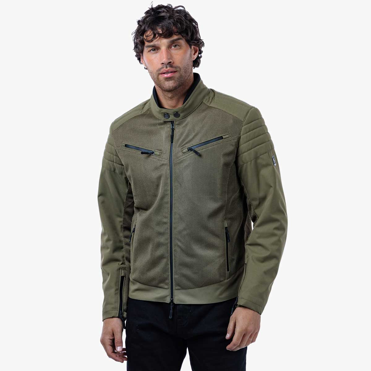 Spada Cafe Air CE Textile Jacket Olive Green FREE UK Delivery, FREE 365 Day Returns | Moto Central
