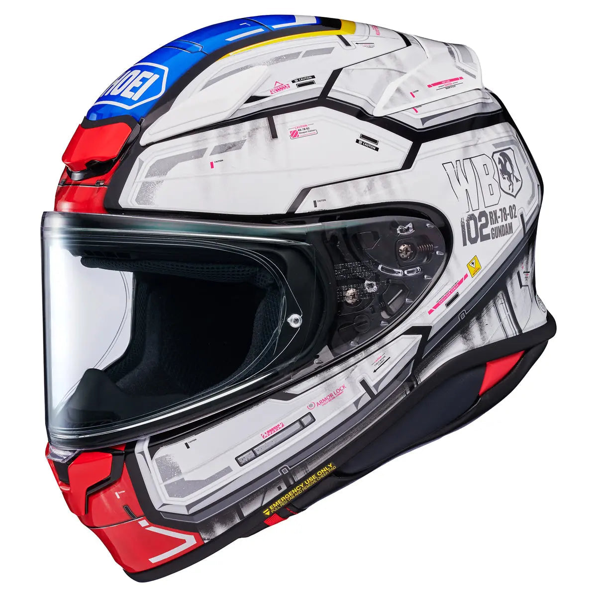 Shoei NXR2 RX-78-02 Gundam TC10 White FREE UK Delivery, FREE 365 Day Returns | Moto Central