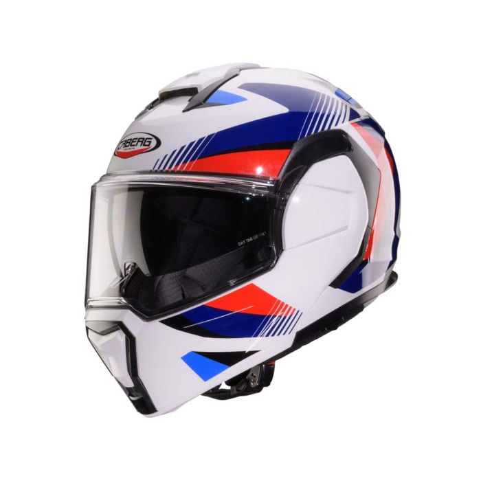 Caberg Trip Lunar White / Red / Blue / Light Blue FREE UK Delivery, FREE 365 Day Returns | Moto Central