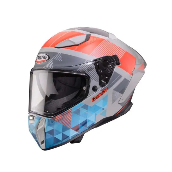 Caberg Drift Evo 2 Prism Matt Grey / Fluo Red / Blue FREE UK Delivery, FREE 365 Day Returns | Moto Central