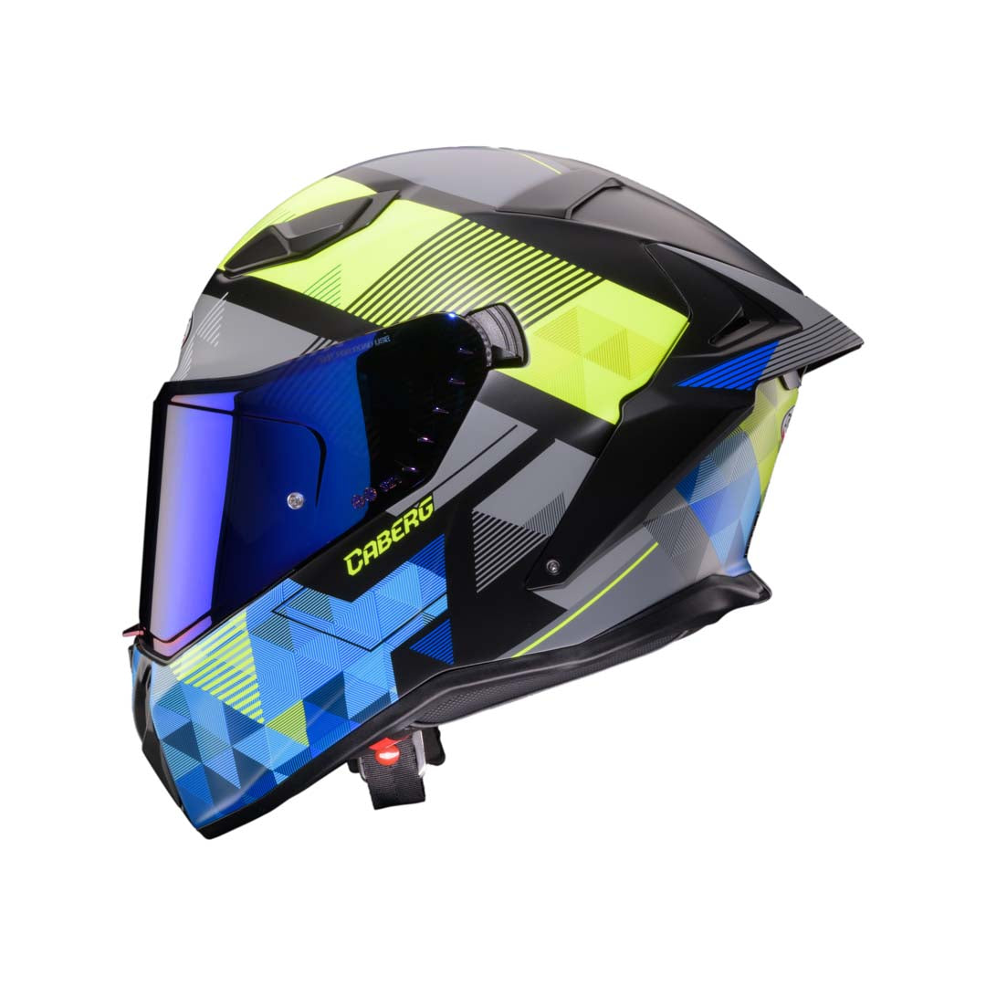 Caberg Drift Evo 2 Prism Matt Black / Fluo Yellow / Blue - FREE UK Delivery, FREE 365 Day Returns | Moto Central